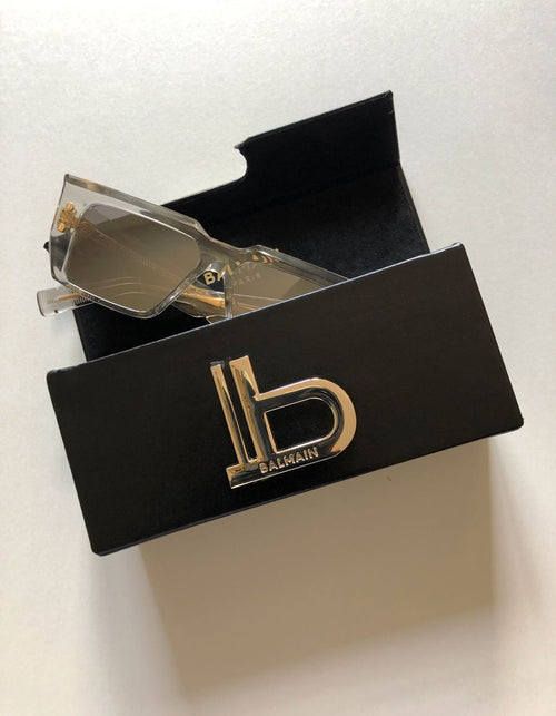 The Luxury BALMAIN B-VI Grey Crystal Sunglasses