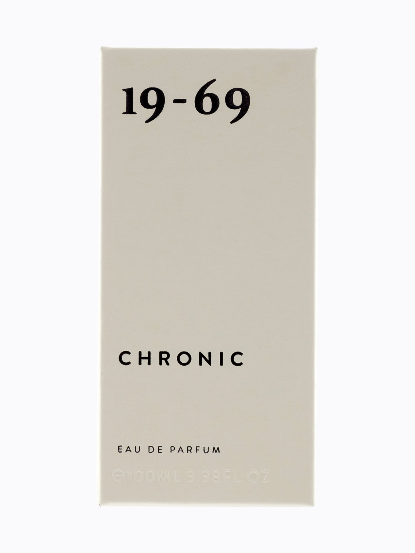 19-69 Nineteen Sixty Nine Chronic EDP 100ml — Packaging Front View