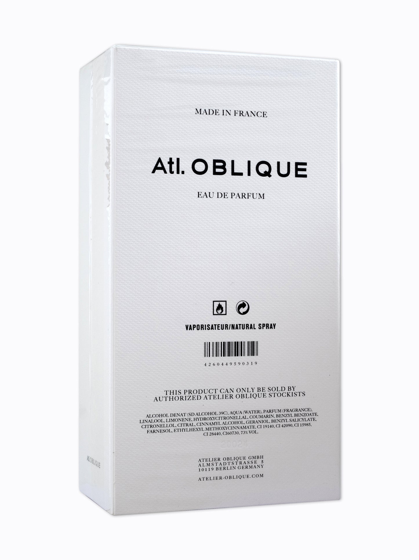 Atl. Oblique Saint EDP 50ml — Packaging Back View