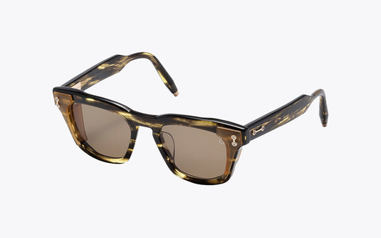 Akoni Ara 104B | Dark Tortoise Sunglasses | Three Quarters View