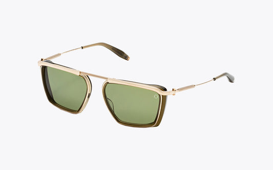 Akoni Ulysses 205C | Dark Olive Sunglasses | Three Quarters View