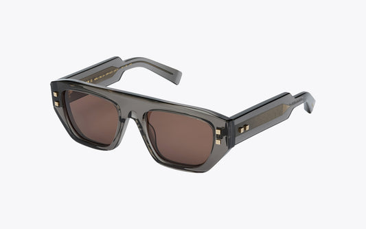 Balmain B-Army II 176C | Crystal Grey Sunglasses | Three Quarters View