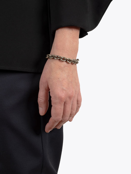 Goti BR1284 Bracelet | Sterling Silver with Hand Model Front View