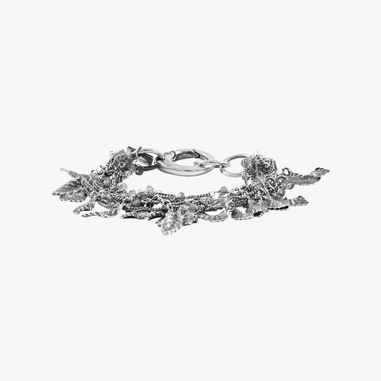 Goti BR630 Silver Pendants Chain Bracelet for Women | Front View