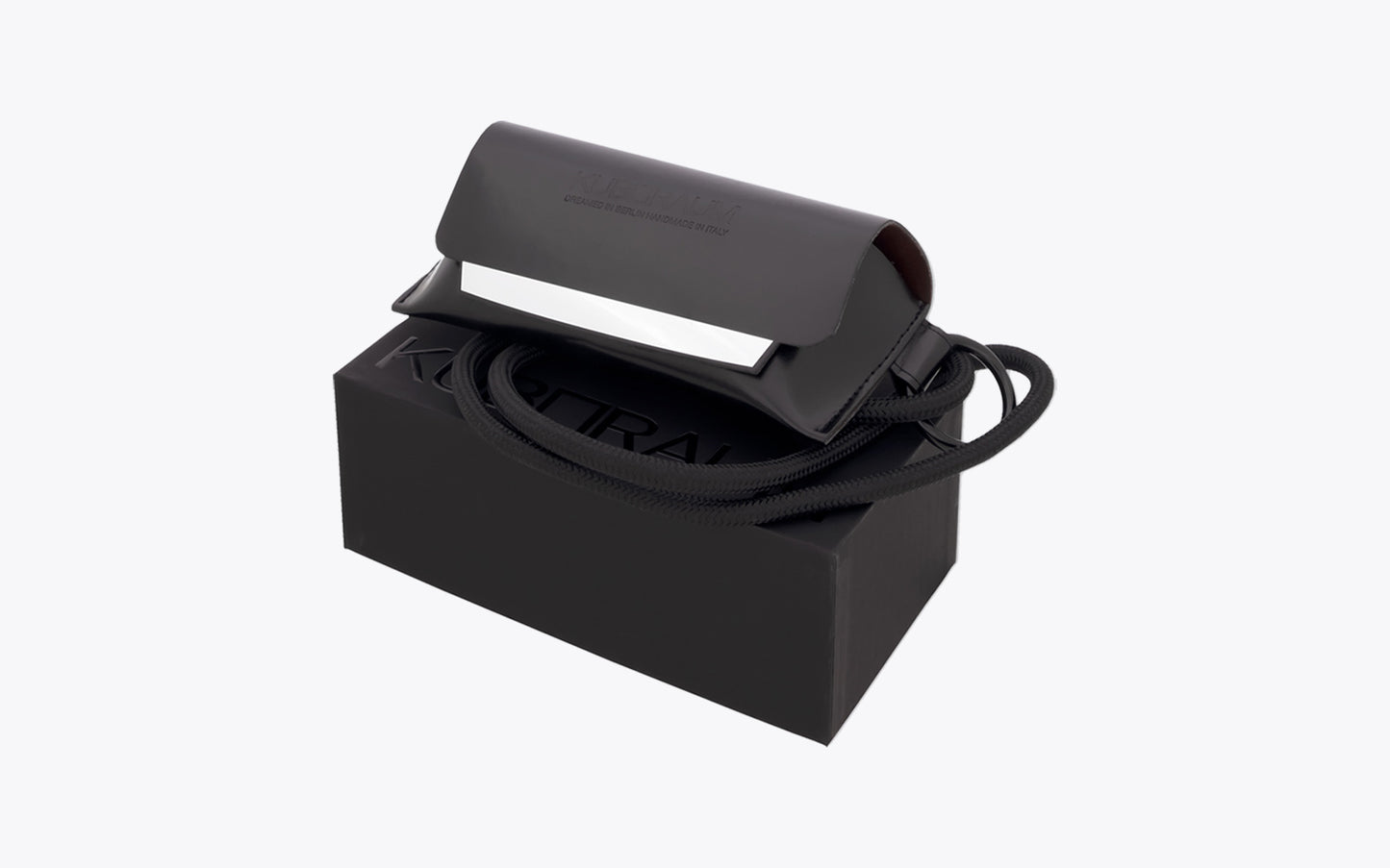 Kuboraum Mask W1 | Honey / Black Sunglasses Packaging | Front View