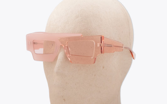 Kuboraum Mask X12 | Pink Sunglasses | Three Quarters Left View