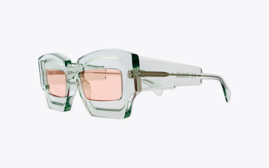 Kuboraum Mask X6 | Crystal Mint Sunglasses | Three Quarters View