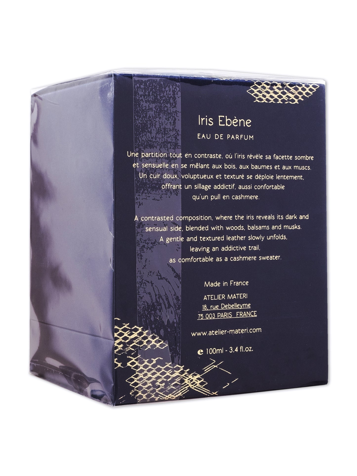 Atelier Materi Iris Ebène EDP 100ml — Packaging Back View