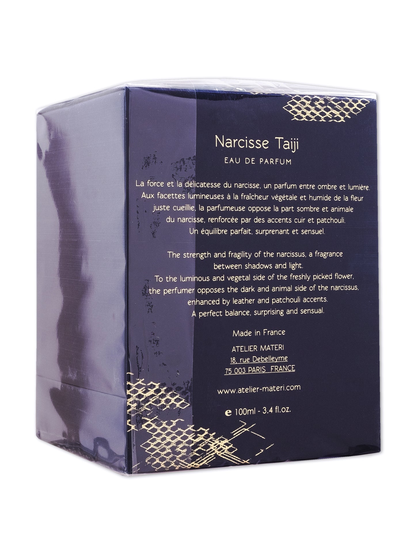 Atelier Materi Narcisse Taiji EDP 100ml — Packaging Back View