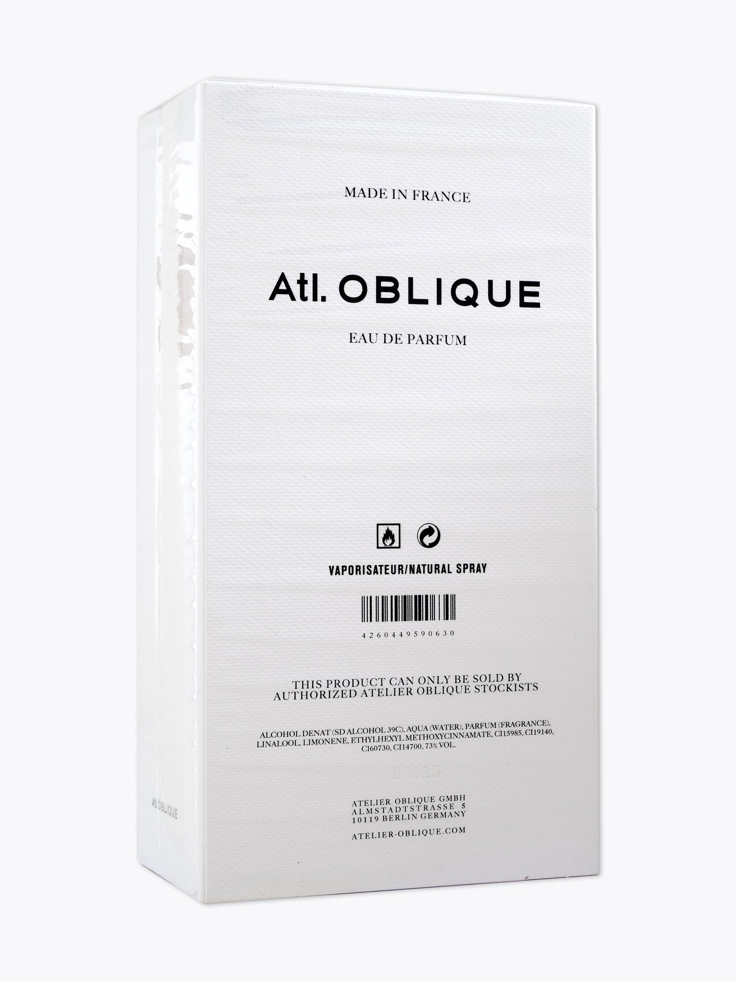 Bohemian Woods by Atelier Oblique – Eau de Parfum 50ml – packaging back view