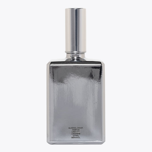 Scent of Goti Earth Eau de Parfum 100ml - Silver glass bottle with text of ingredients