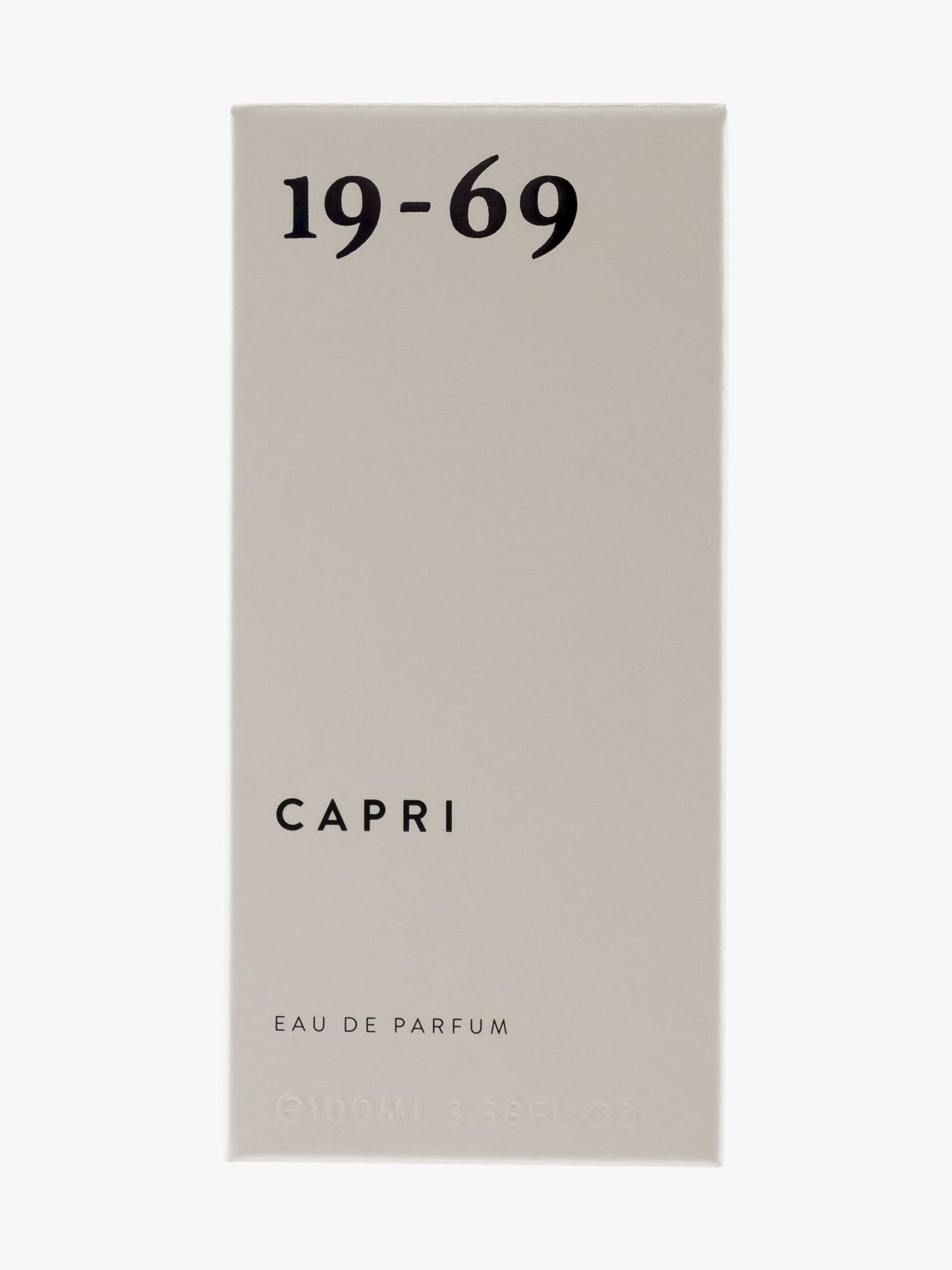 19-69 Nineteen Sixty Nine Capri EDP 100ml — Packaging Front View