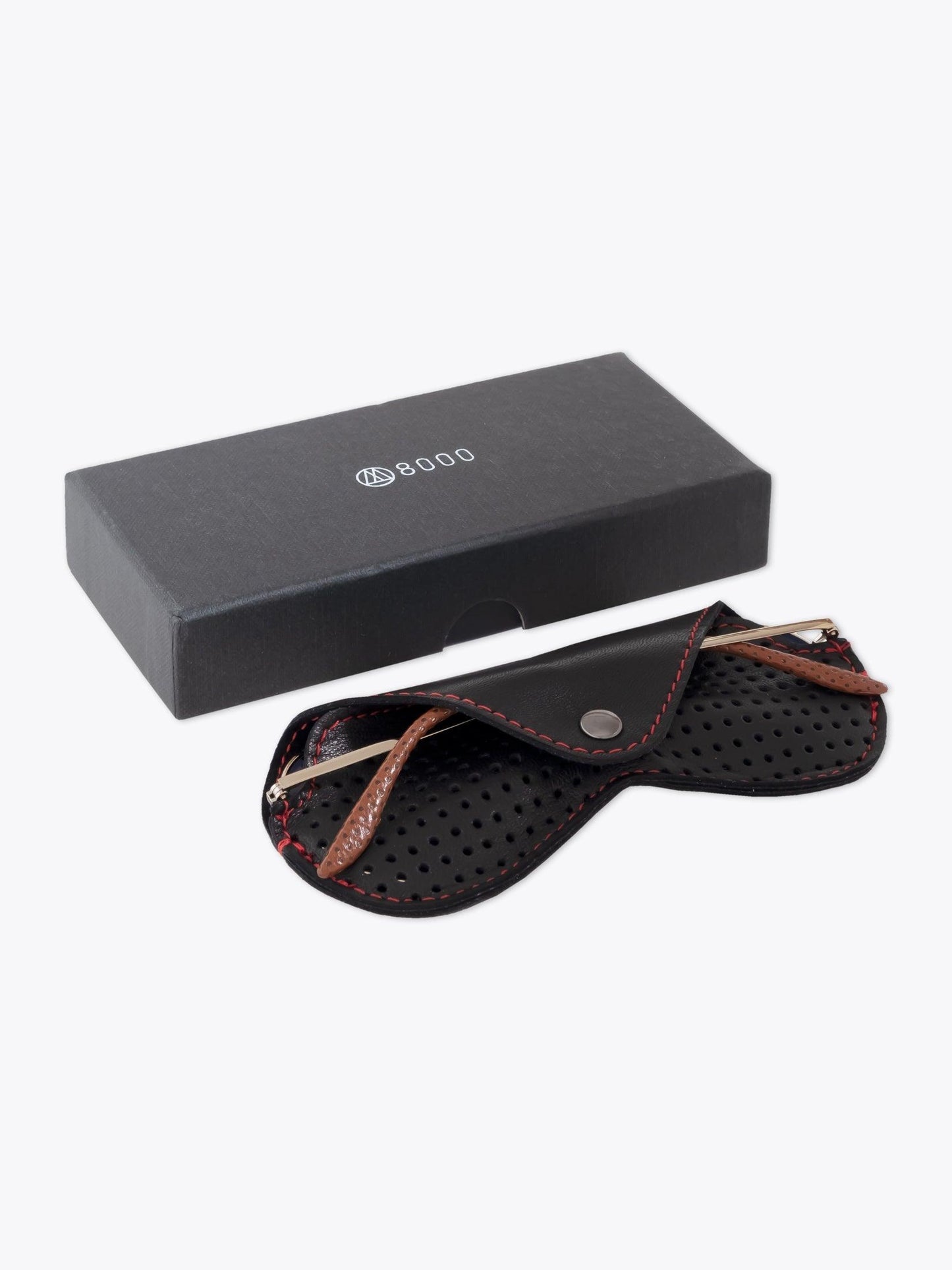 8000 Eyewear 8M5 Dutch Orange Sunglasses — Packaging Three-quarter View