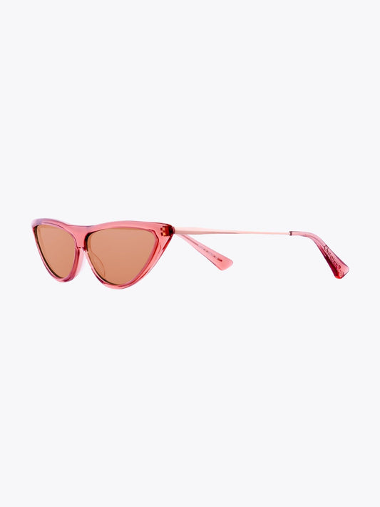 Christian Roth Rina Crystal Rose Sunglasses (CRS010) — Three-quarter View
