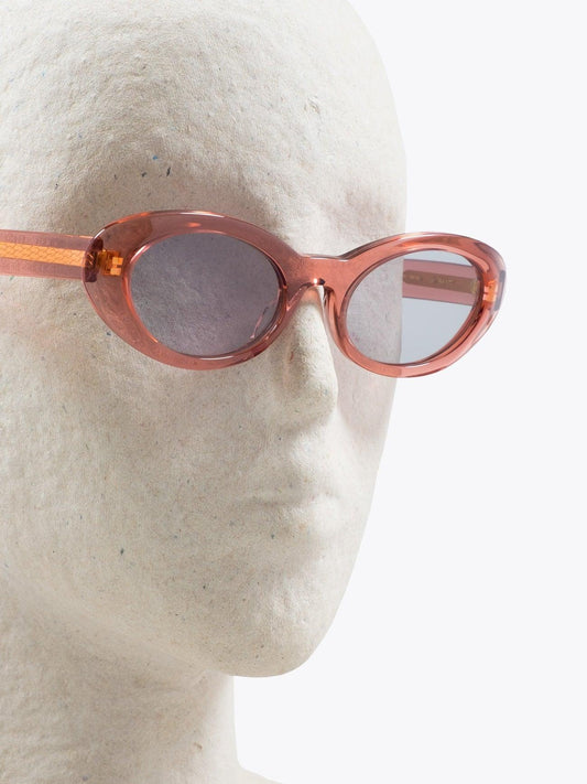 Christian Roth Round-Wav Rose Sunglasses (CRS012) — Three-quarter View Right
