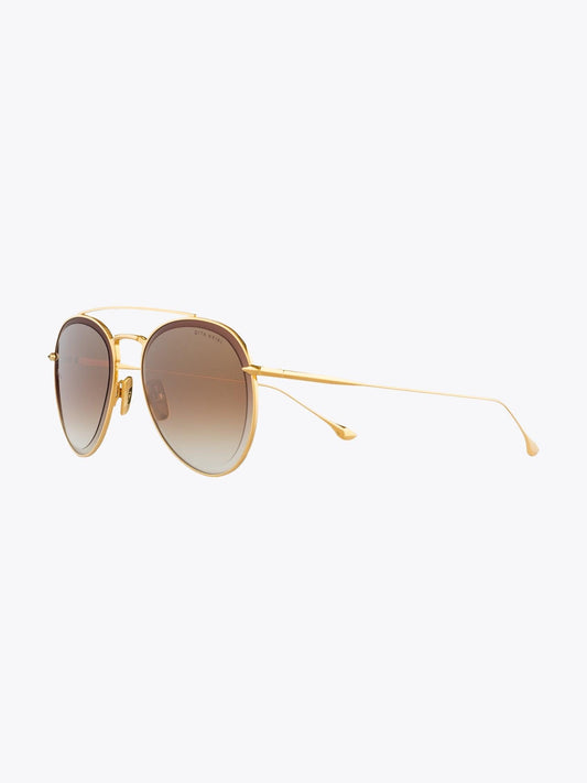 Dita Axial Yellow Gold Sunglasses (DTS 502) — Three-quarter View