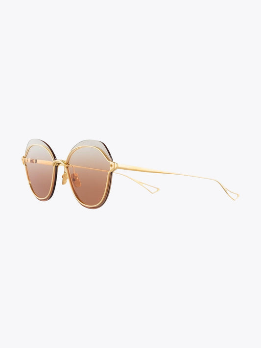 Dita Nightbird-Two Yellow Gold Sunglasses (DTS 519) — Three-quarter View
