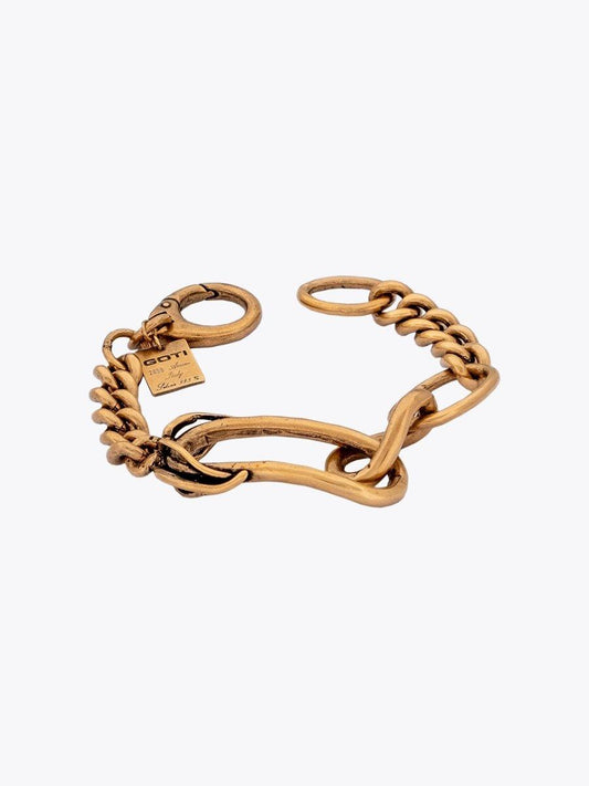 Goti BR2044 Bracelet | Gold-Plated Sterling Silver Front View Details