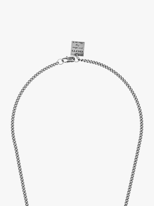 Goti CN569 Sterling Silver Pendant Necklace Details 1 Front View