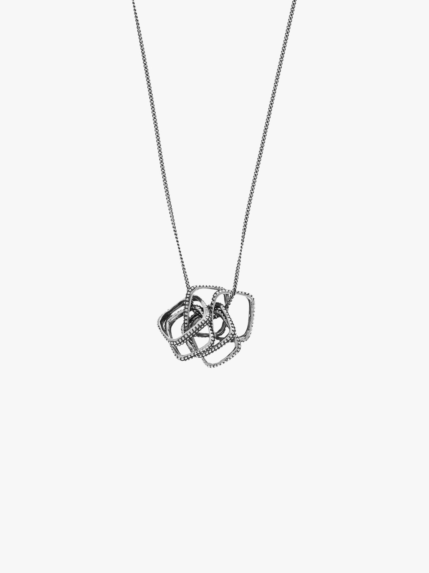 Goti CN914 Necklace Pendant | Sterling Silver Details Front View