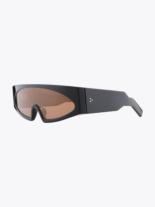 Rick Owens Gene Black/Orange Sunglasses Three-quarter View