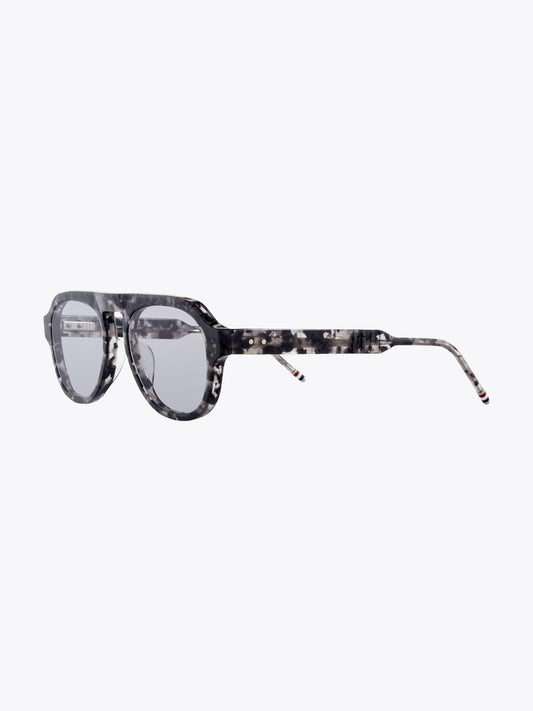 Thom Browne TBS-416 Grey Tortoise Sunglasses Three-quarter View