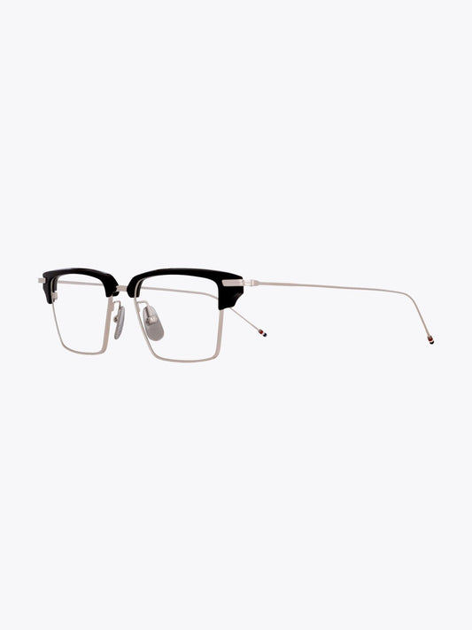 Thom Browne TBX-422 Silver/Navy Optical Three-quarter View