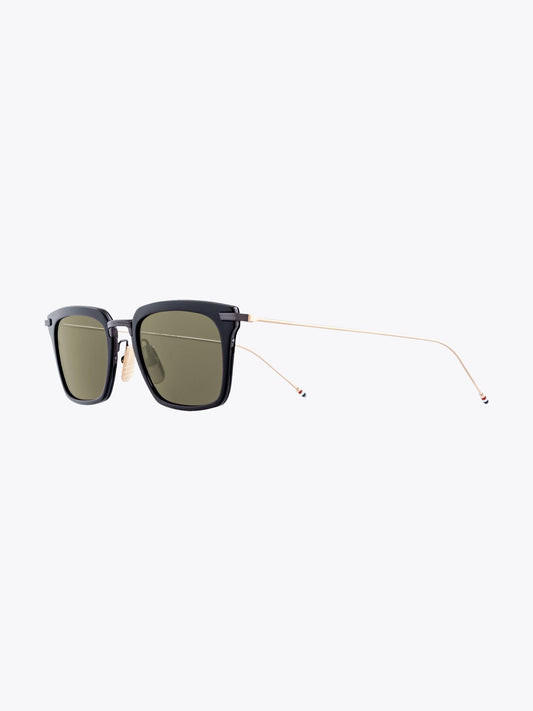 Thom Browne TBS-916 Black/Gold Sunglasses Three-quarter View