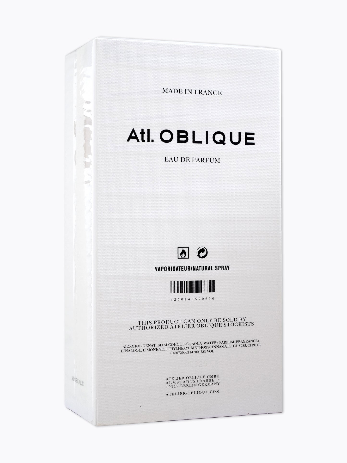 Atelier Oblique Bohemian Woods EDP 50ml — Packaging Back View