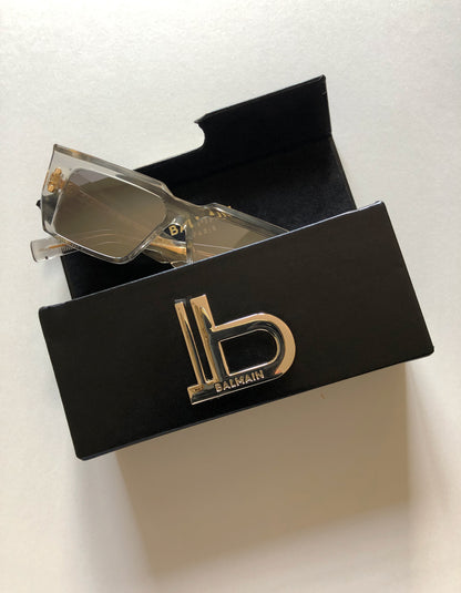 BALMAIN B-VI Grey Crystal Sunglasses - APODEP