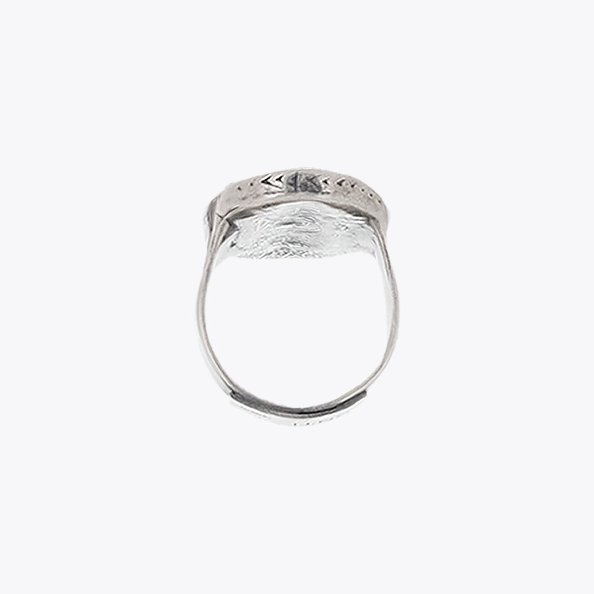 Goti AN511 Silver Signet – Unisex Ring – Back View