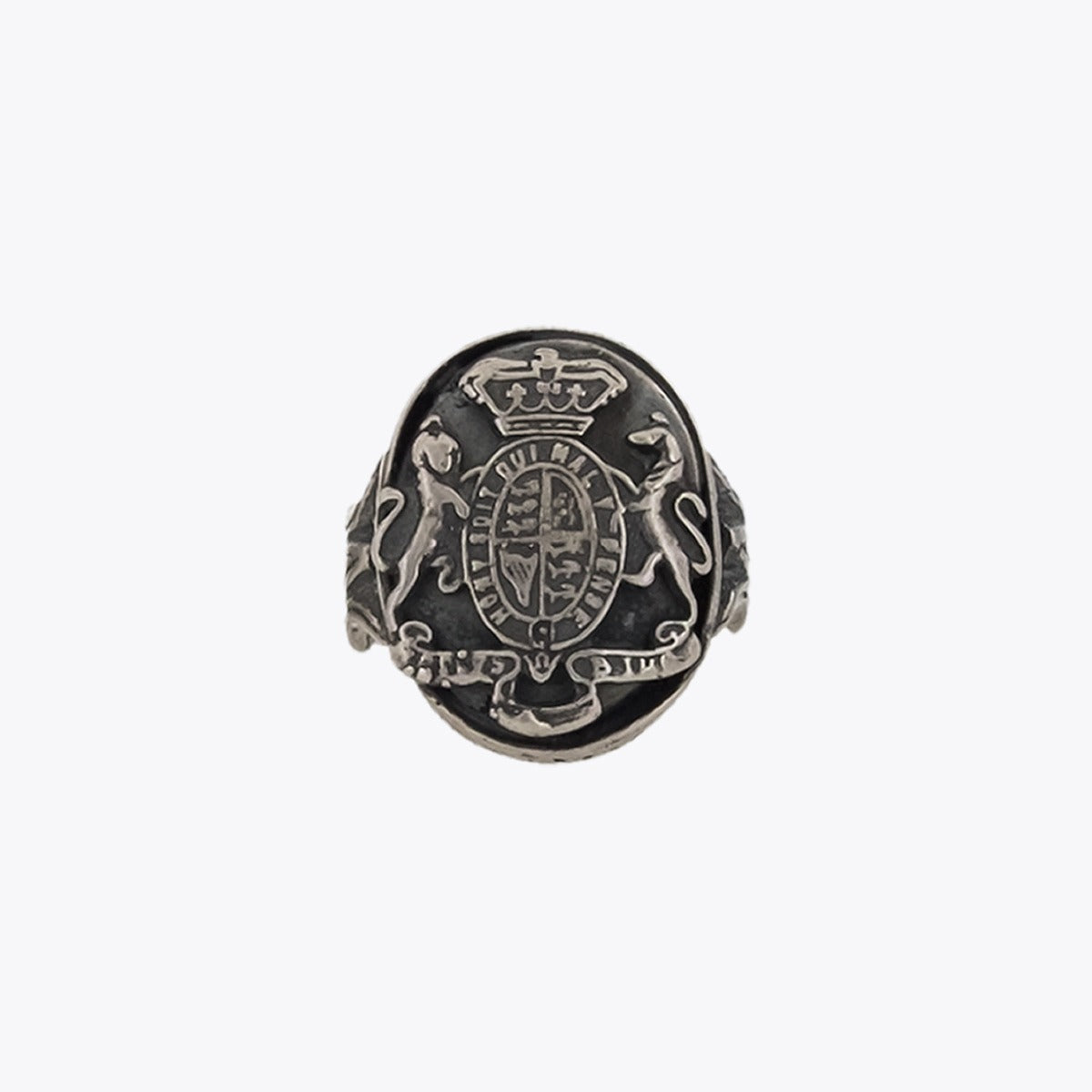 Goti AN512 Silver Signet – Unisex Ring –  Front View