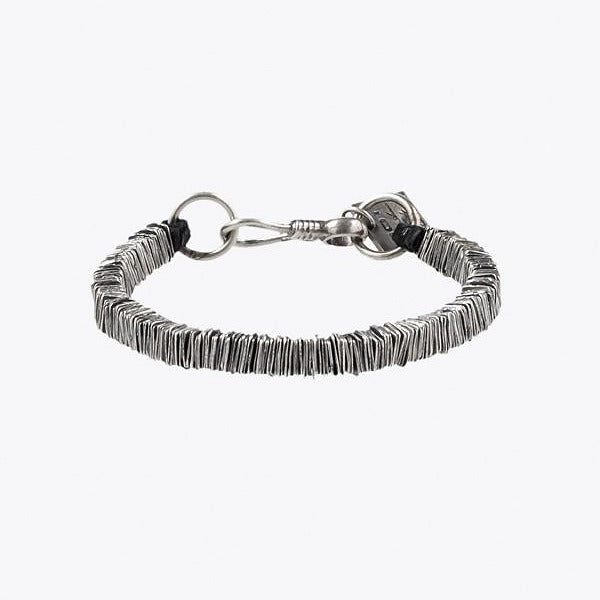 Goti BR1114 Silver Plate Chain – Unisex Bracelet | Front View