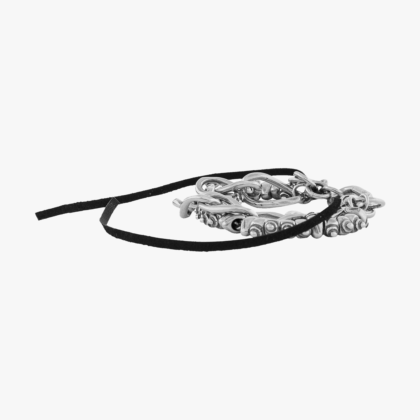 Goti BR1154 Silver Link Chain – Unisex Bracelet | Right Side View