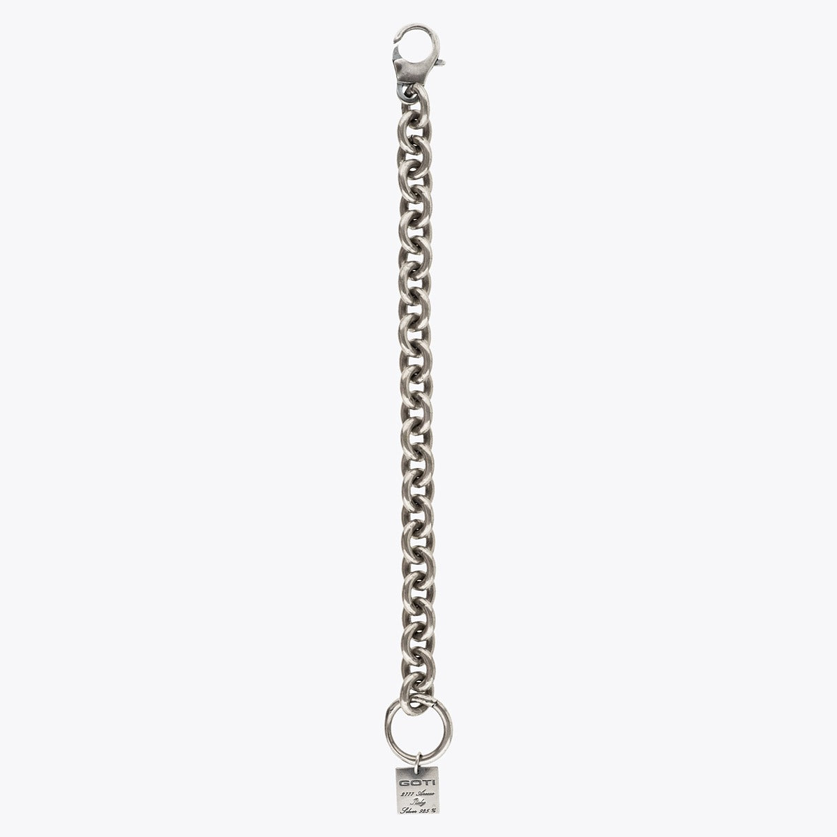 Goti BR1284 Silver Cable Chain – Unisex Bracelet | All Front View