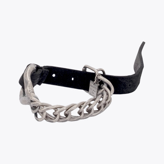 Goti BR514 Silver Rambo Chain – Unisex Bracelet | Side View