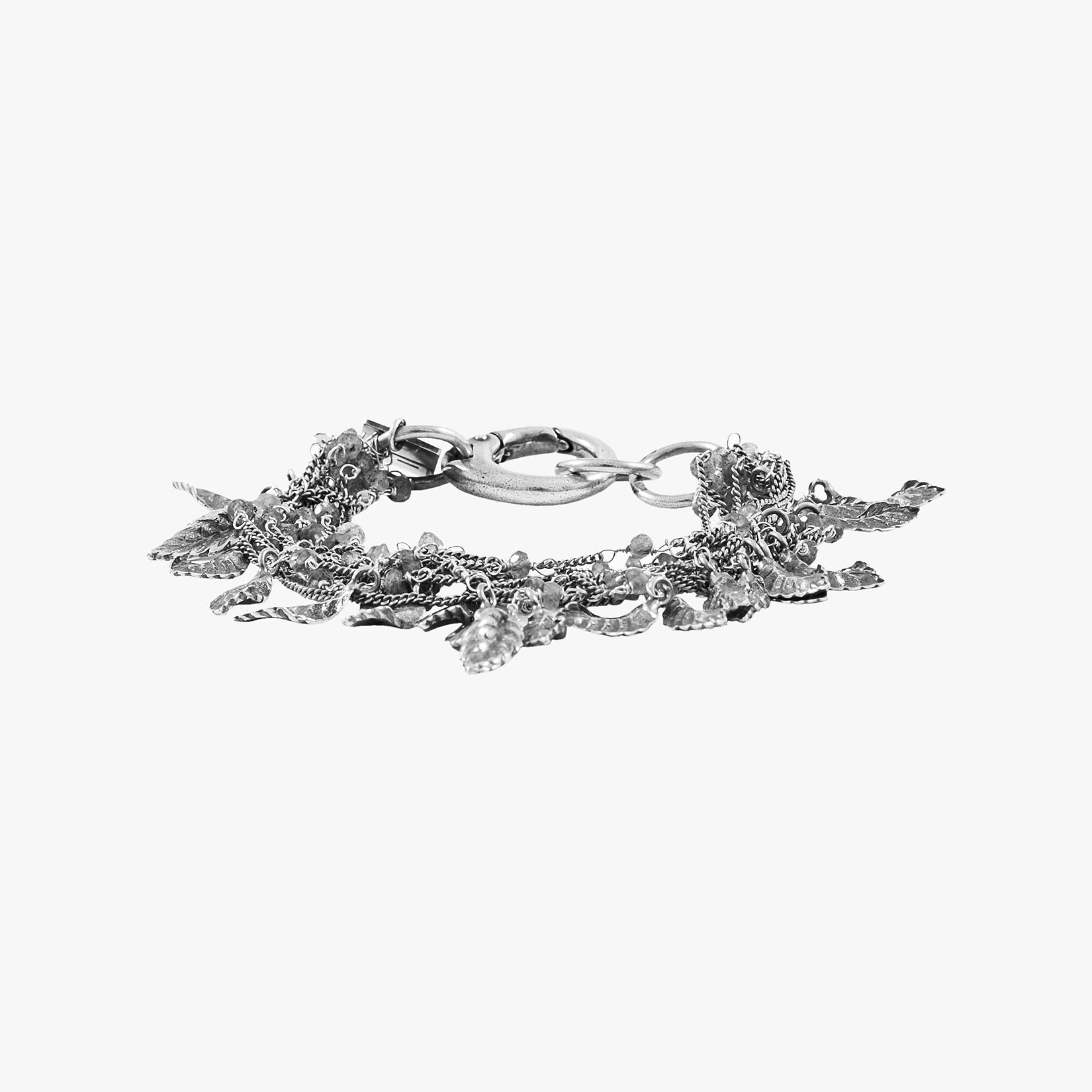 Goti BR630 Silver Pendants Chain Bracelet for Women | Front View
