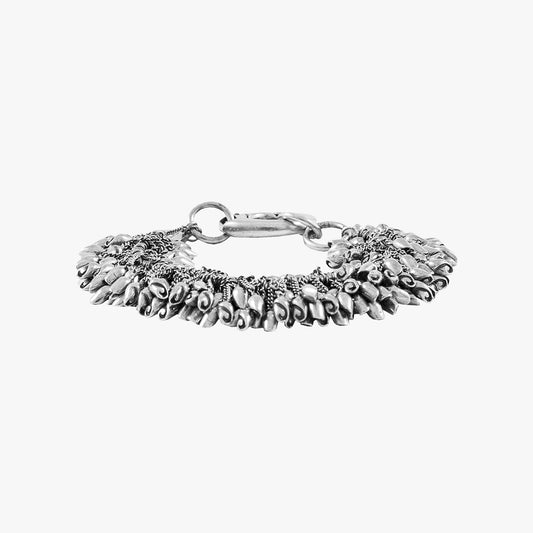 Goti BR632 Silver Pendants Chain – Women's Bracelet | Front View