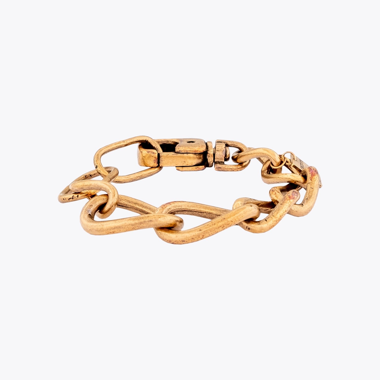 Goti Bracelet BR2022 Gold-Plated Silver Curb Chain | Front View