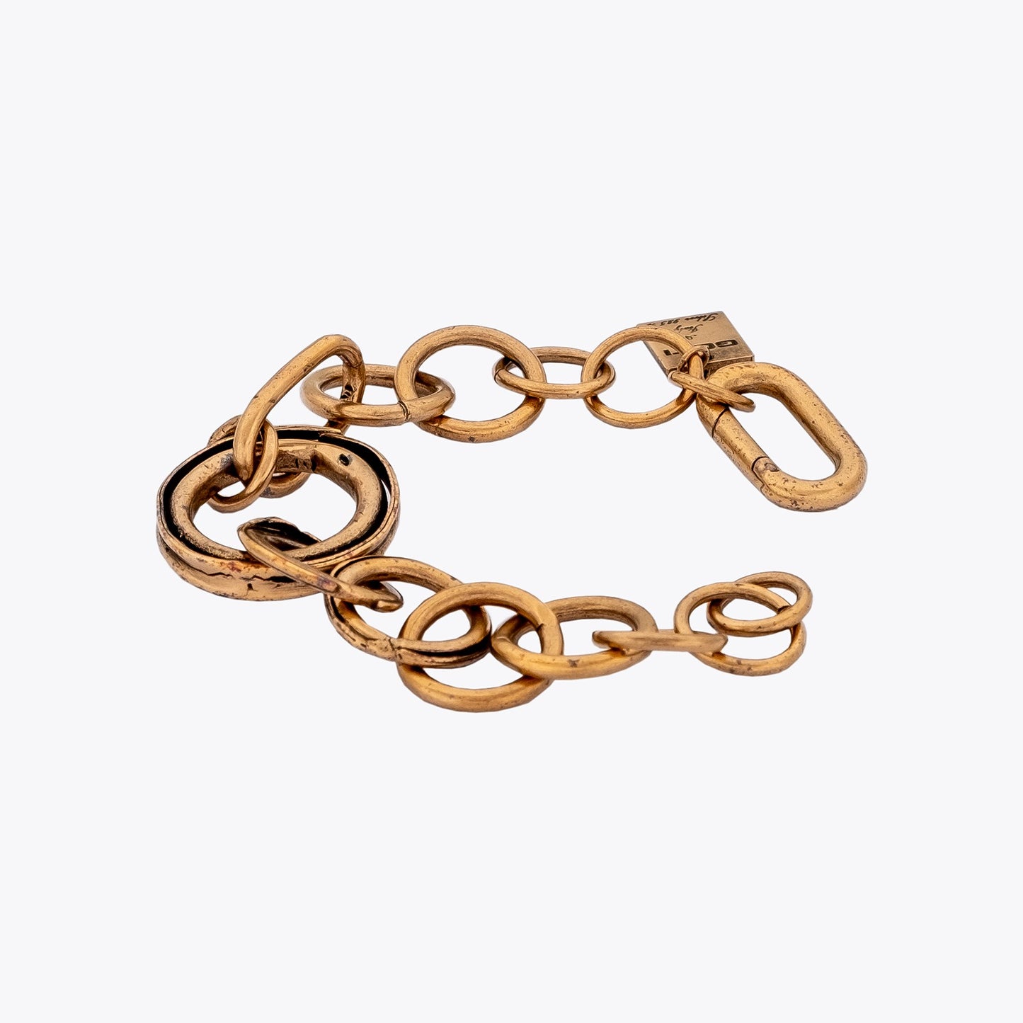 Goti Bracelet BR2034 Gold-Plated Silver Cable Chain on a white background