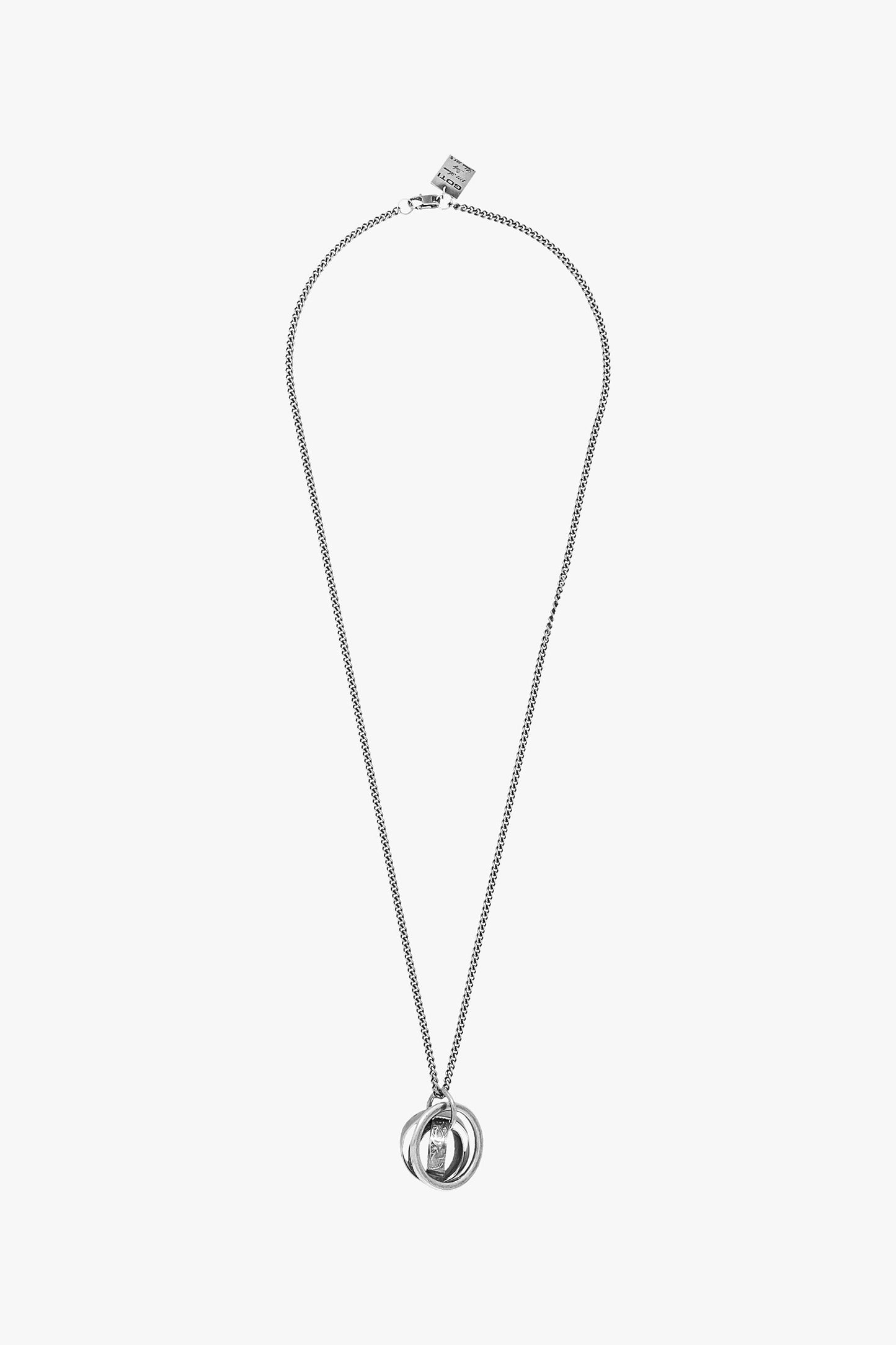 Goti CN569 Silver Curb Chain – Women's Necklace | Front View