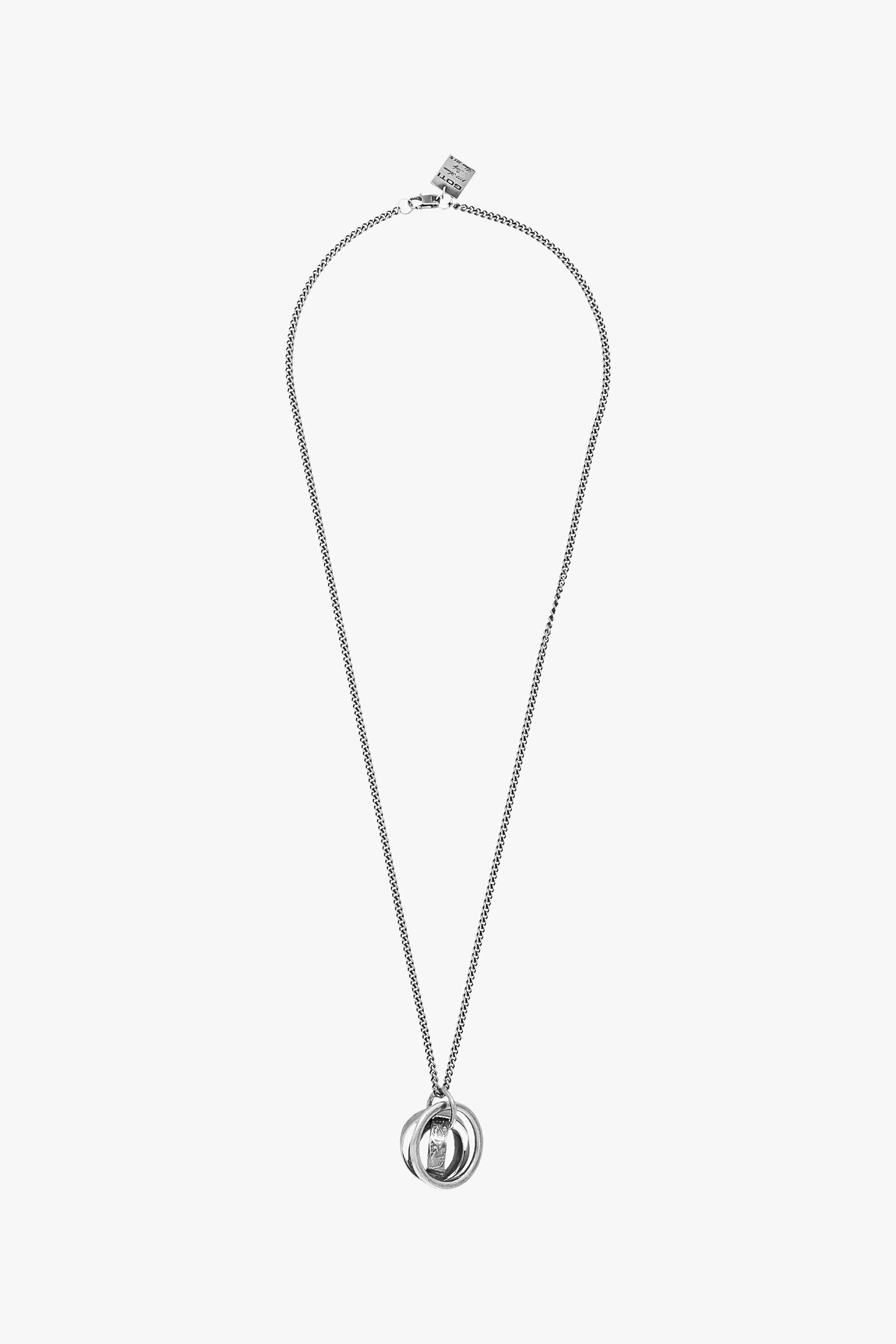 Goti CN569 Silver Curb Chain – Women's Necklace | Front View