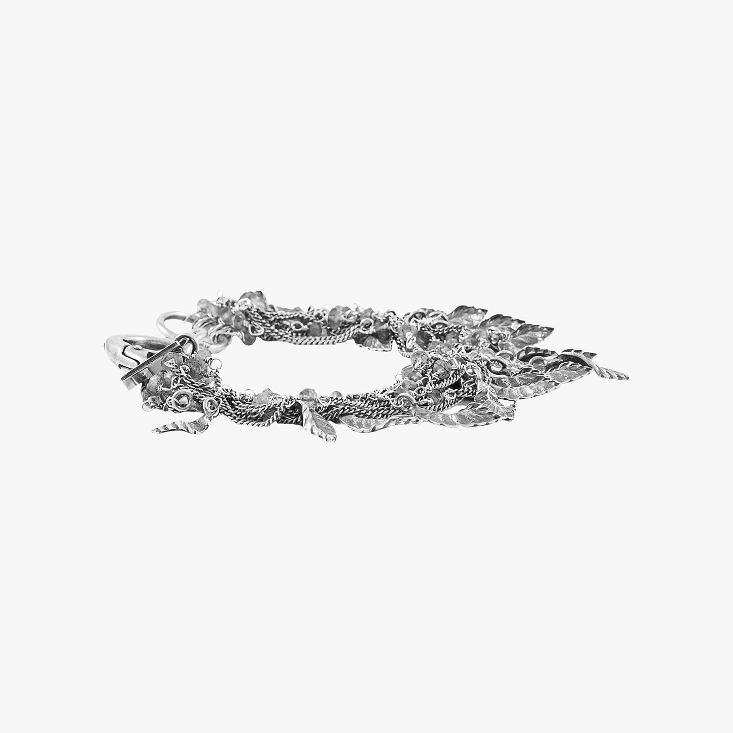 Goti BR630 Silver Pendants Chain Bracelet for Women | Right Side View