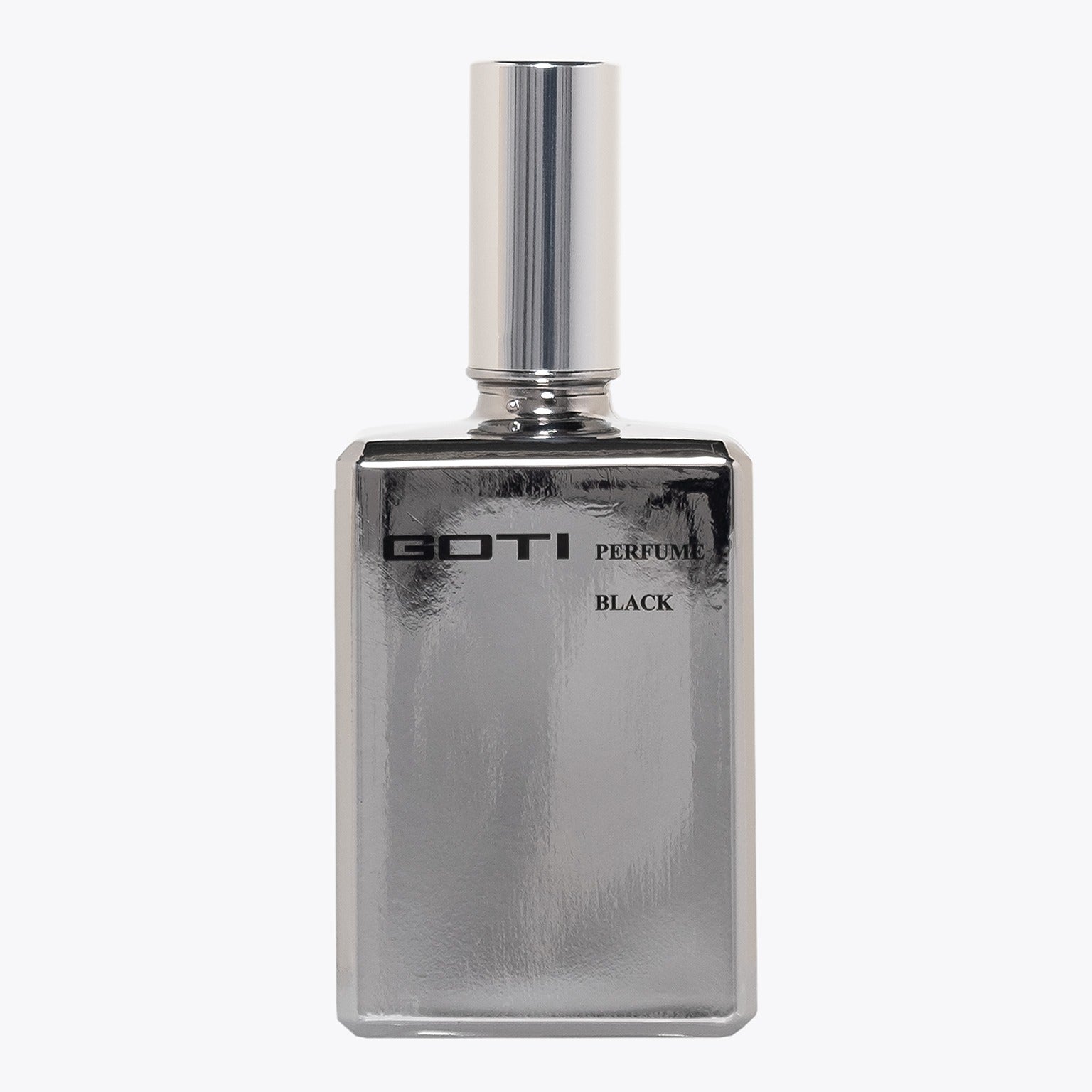 Scent of Goti Black EDP 100ml Silver Glass Bottle – Front View