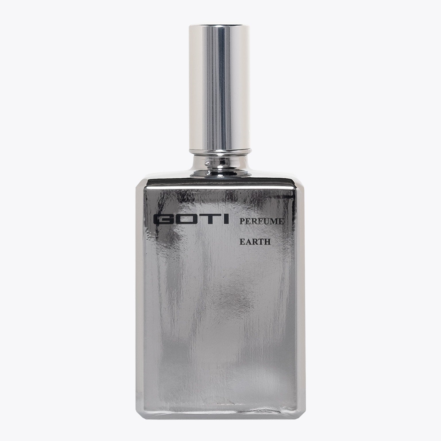 Scent of Goti Earth EDP 100ml Silver Glass Bottle – Front View