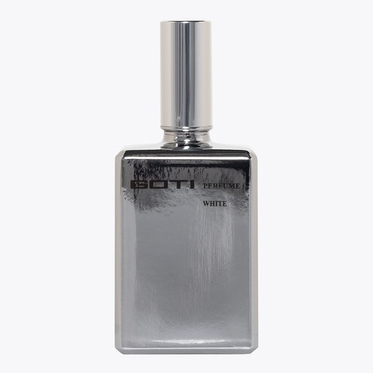 Scent of Goti White EDP 100ml Silver Glass Bottle – Front View