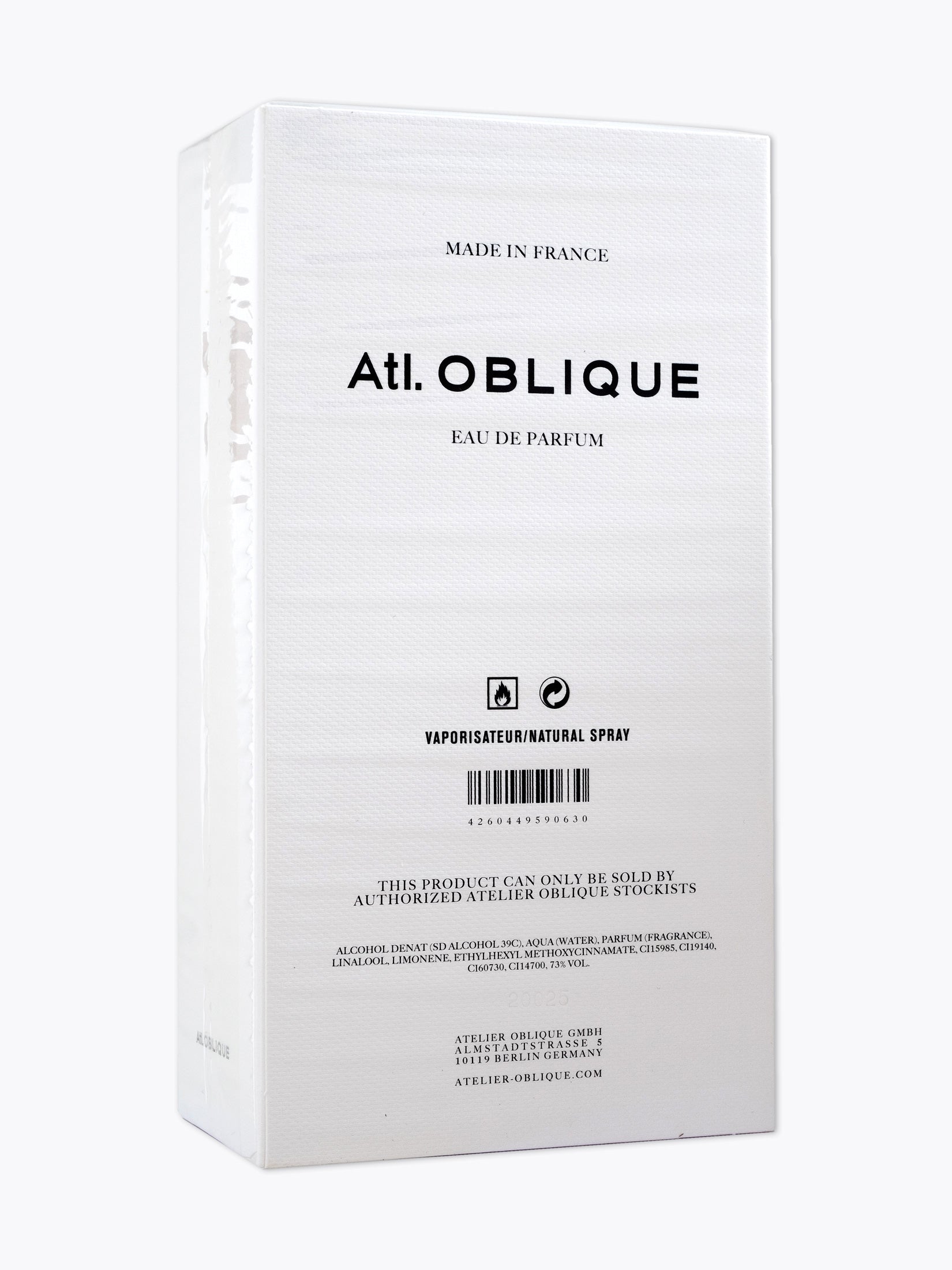 Bohemian Woods by Atelier Oblique – Eau de Parfum 50ml – packaging back view