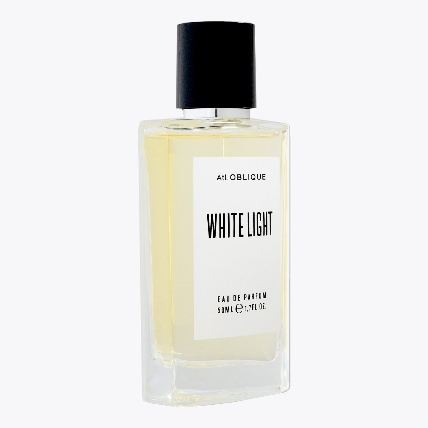 White Light by Atelier Oblique – Eau de Parfum 50ml – Bottle three-quarter view
