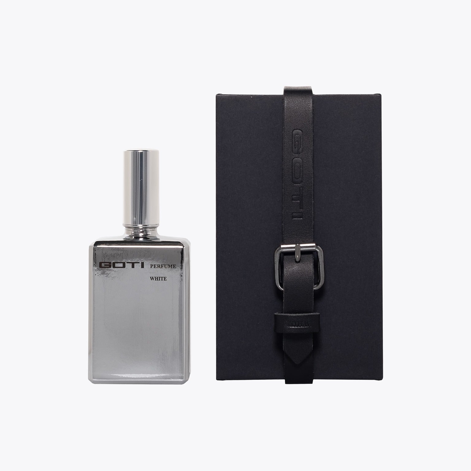 Scent of Goti White Eau de Parfum 100ml – Silver glass bottle with black packaging