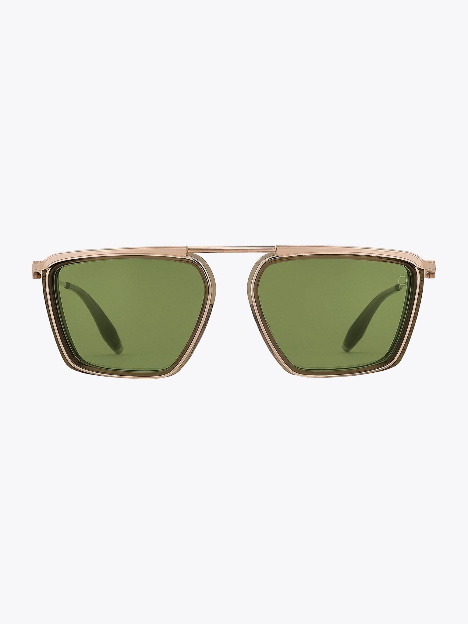AKONI Ulysses Gold/Olive Sunglasses